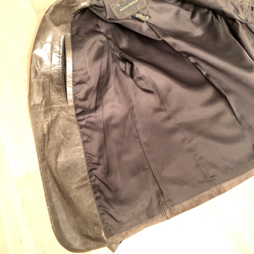 SOLD! 💙3/$25 VINTAGE BANANA REPUBLIC Leather Jacket- 0 - Picture 8 of 11